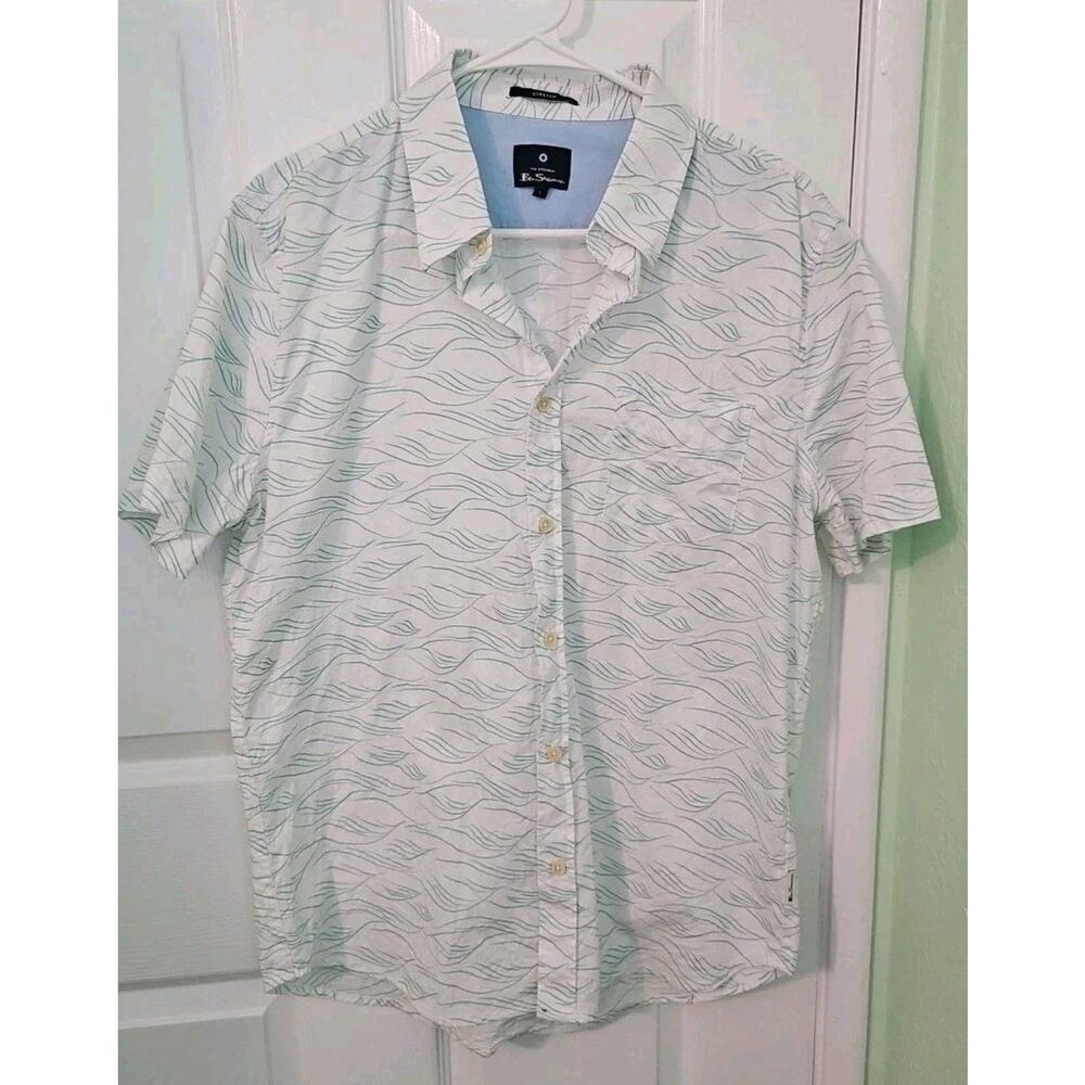 The Original Ben Sherman Stretch Button Up Shirt L Large